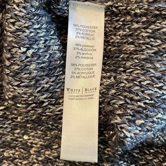WHBM Metallic Shimmer Duster Sweater Size Small - Picture 12 of 13
